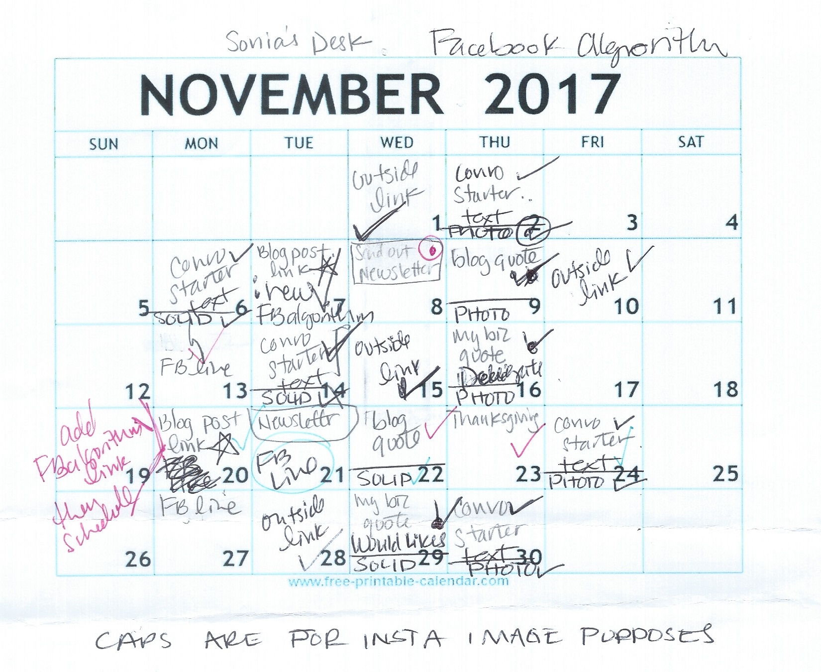 monthly editorial calendar planning example