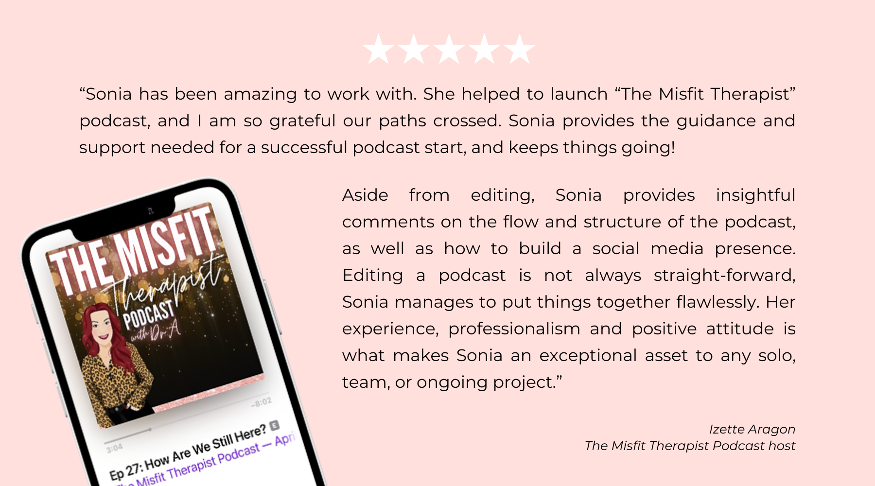 The Misft Therapist Podcast- Sonia's Desk Podcast Launch Production
